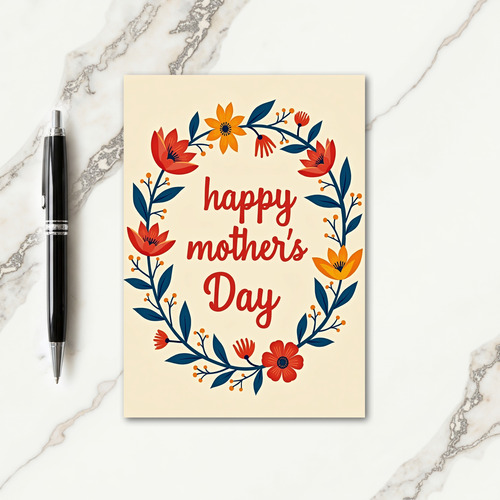 Botanical Wreath Card