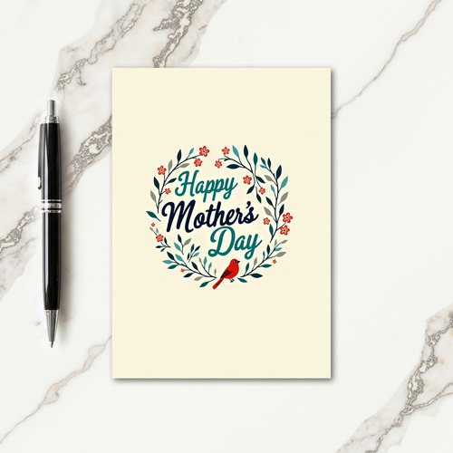 Botanical Wreath Celebration Card