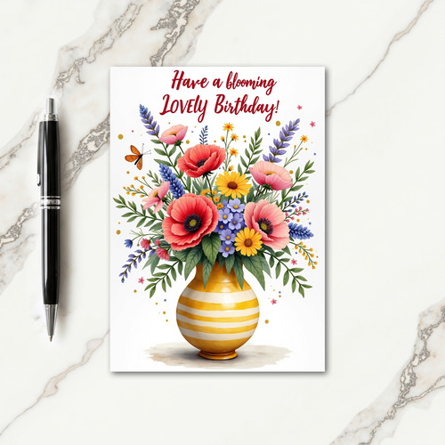 Bouquet Birthday Card