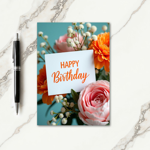 Bouquet Birthday Wish Card