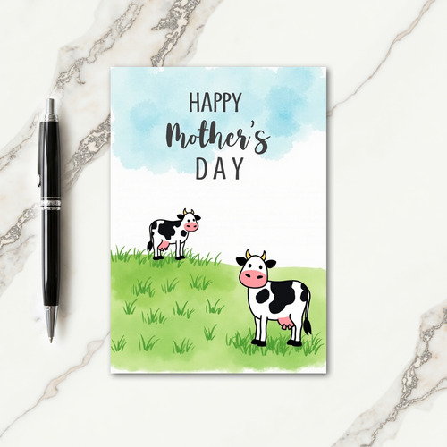 Bovine Sweet Mothers Day Card
