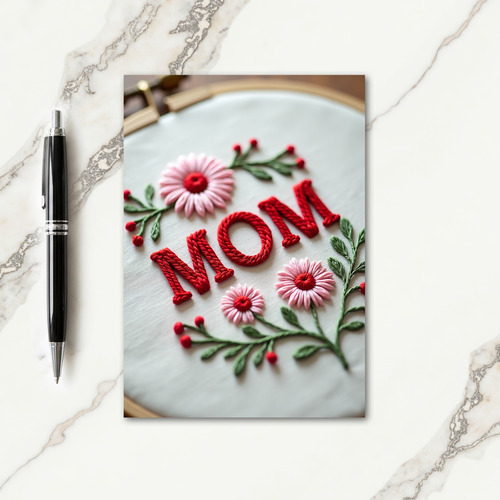 Braided Mom Textile Card