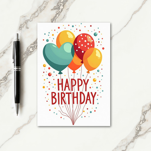 Bright Balloon Birthday Card
