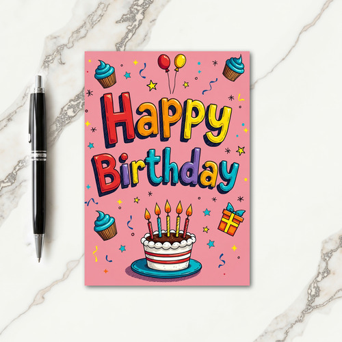 Bright Birthday Balloons Card