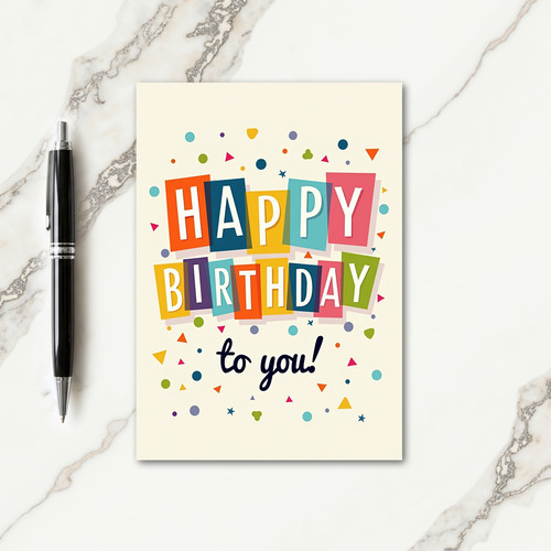 Bright Birthday Blocks Card