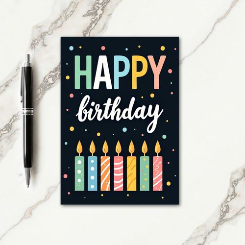 Bright Birthday Candles Card