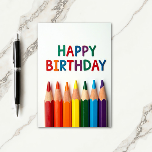 Bright Birthday Lettering Card