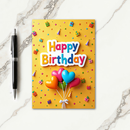 Bright Birthday Wish Art Card