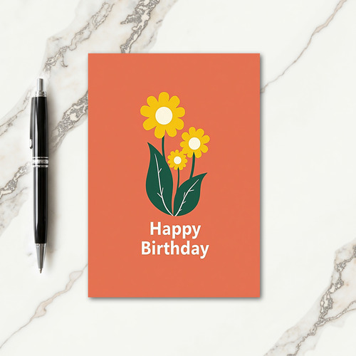 Bright Blossom Birthday Card