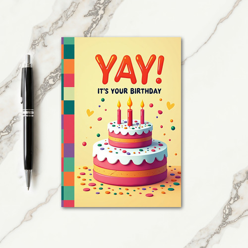 Bright Cake Birthday Card