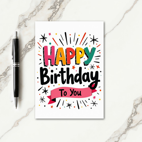 Bright Cheerful Birthday Card