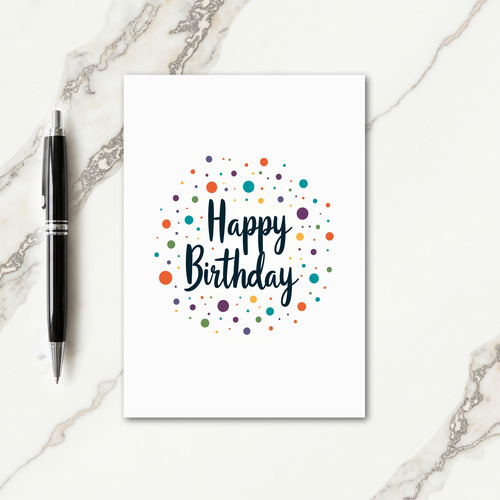 Bright Confetti Birthday Card