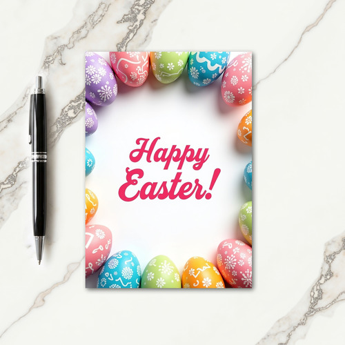 Bright Easter Egg Pattern Card