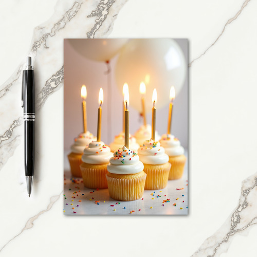 Bright Flame Birthday Card