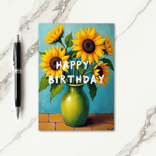 Bright Floral Birthday Card