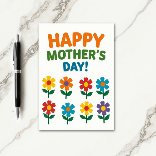 Bright Floral Message Card