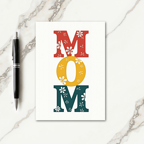 Bright Floral Mom Card