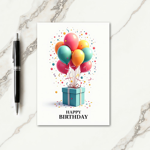 Bright Gift Birthday Card