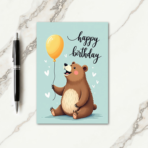 Bright Illustration Birthday Card