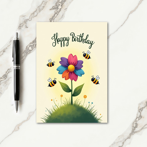 Bright Insect Birthday Card