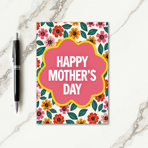 Bright Mothers Day Flowers Card