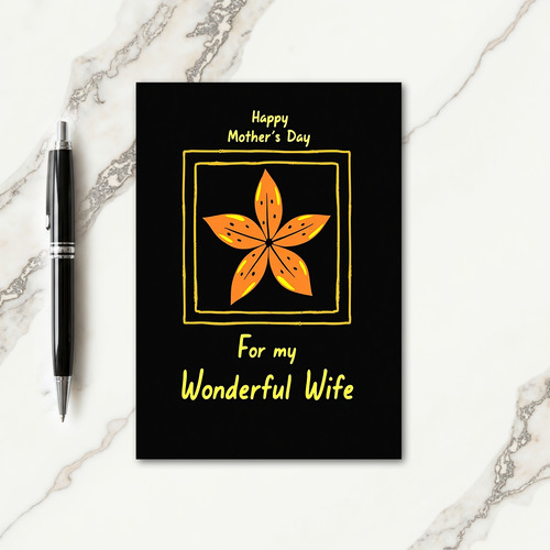 Bright Mothers Day Wife Card