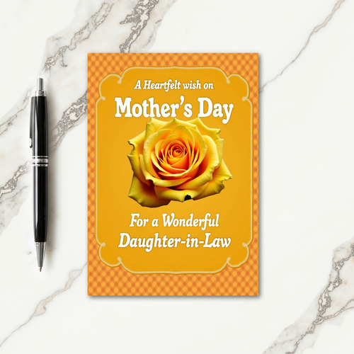 Bright Orange Mothers Day Card