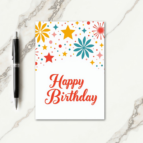 Bright Playful Birthday Card
