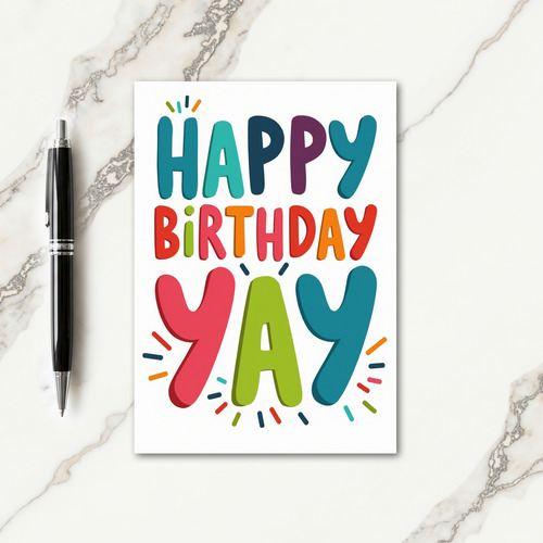 Bright Playful Letters Card