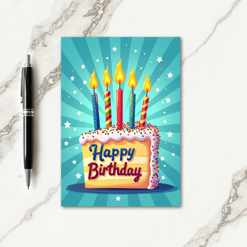 Bright Polka Dot Birthday Card