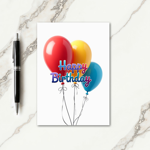 Bright Primary Birthday Card