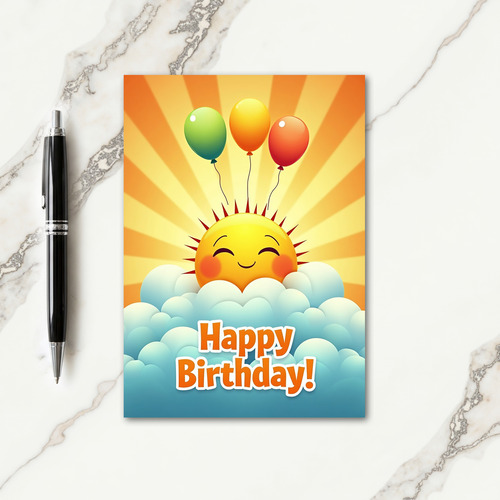 Bright Sky Birthday Card