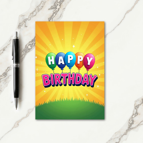 Bright Sparkle Birthday Card