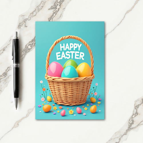 Bright Spring Ovoids Easter Card