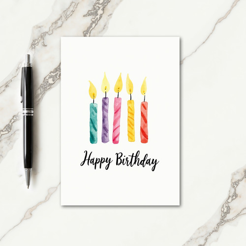 Bright Striped Birthday Card