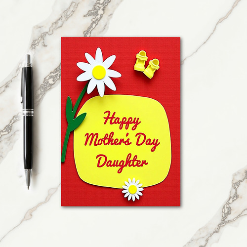 Bright Yellow Mothers Day Card