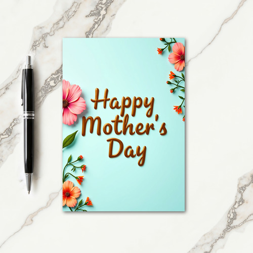 Bronze Mothers Day Message Card