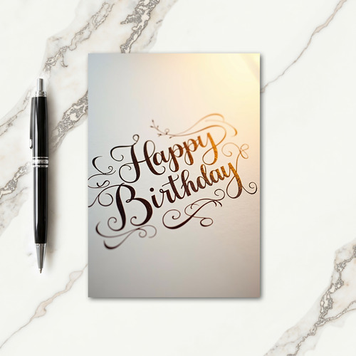 Bronze Shimmer Birthday Card