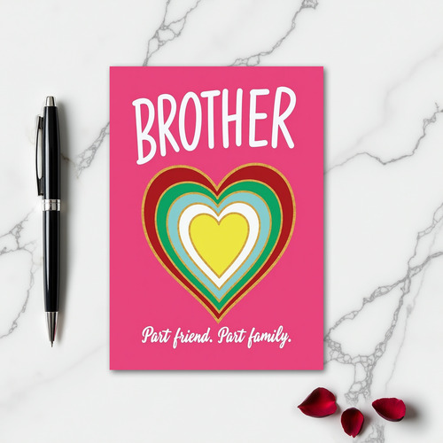 Brother Best Friend Family Card