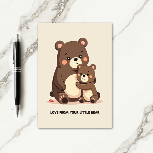Brown Bear Mothers Day Card