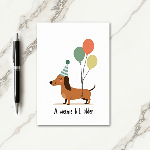 Brown Dog Birthday Card