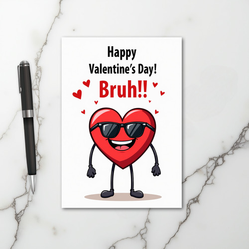 Bruh Valentines Day Card