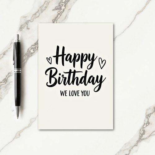 Brush Script Birthday Card
