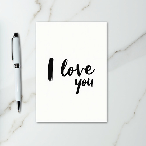Brush Script I Love You Card