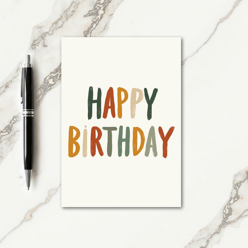 Brush Stroke Birthday Card