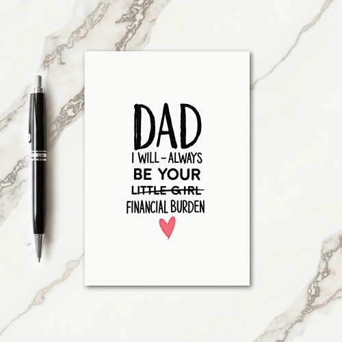 Brush Stroke Dad Fathers Day Card