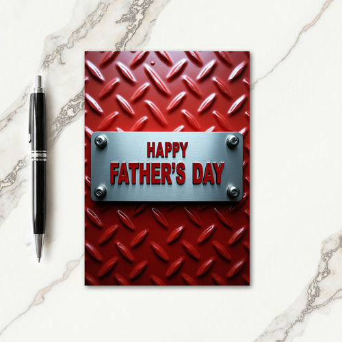 Brushed Metal Fathers Day Card