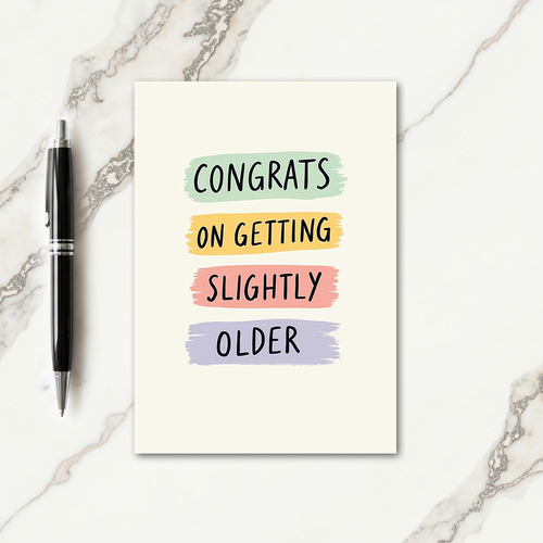 Brushstroke Birthday Card