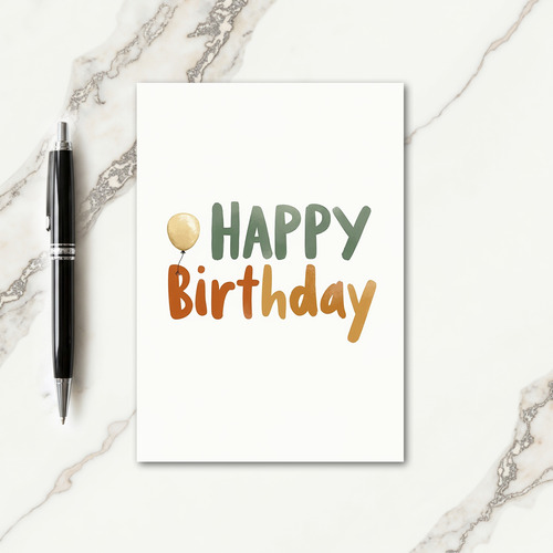 Brushstroke Birthday Warm Card