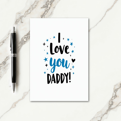 Brushstroke I Love Daddy Card